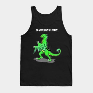 Karatesaurus - green for dark backgrounds Tank Top